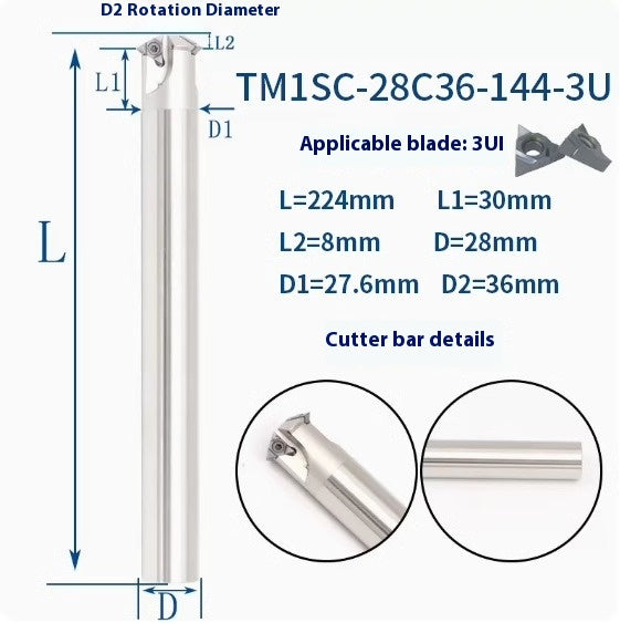 6036 SMT Deep Hole Thread Milling Toolholder Machining Center Single Thread Internal Coolant Milling Tool U-Thread Toolholder 11UI 16UI Shandong Denso Pricision Tools Co.,Ltd.